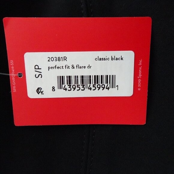 Spanx Perfect Fit & Flare Dress Women's Size S Black Stretch - Picture 11 of 11